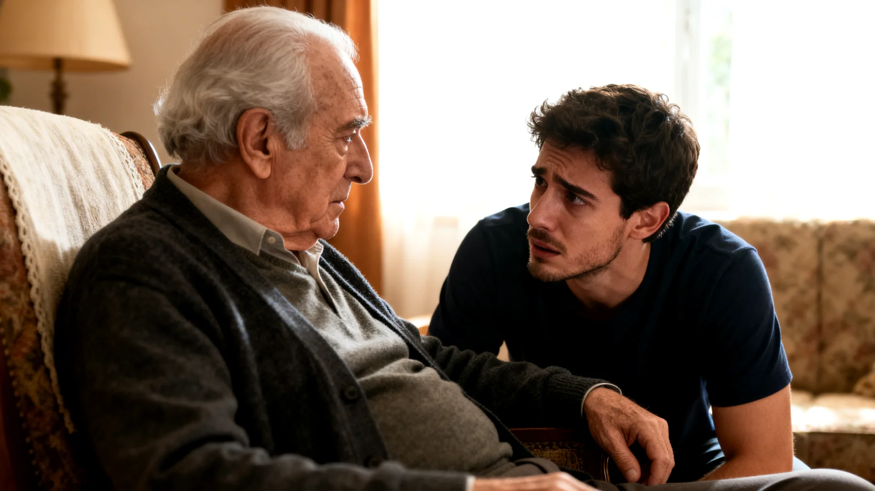 Un abuelo nota que su nieto joven adulto recurre a él de manera excesiva para tomar decisiones cotidianas, resolver problemas económicos y buscar validación emocional constante, sin desarrollar autonomía propia. El abuelo siente una mezcla de satisfacción por sentirse necesario y preocupación por el estancamiento en el crecimiento personal del nieto."